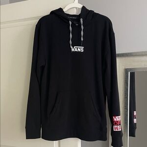 Vans Black Hoodie with White and Red Accents